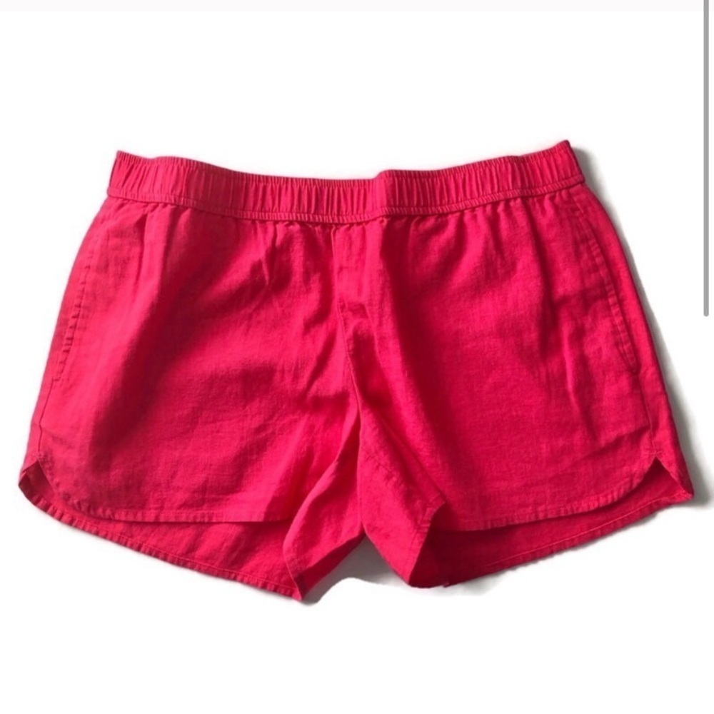 [Vineyard Vines] Bold Pink Linen Shorts